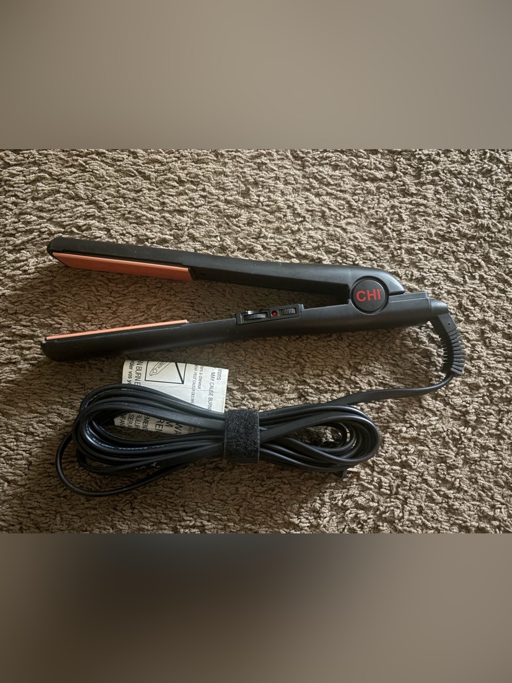 CHI Black and Rose Gold Hair Straightener